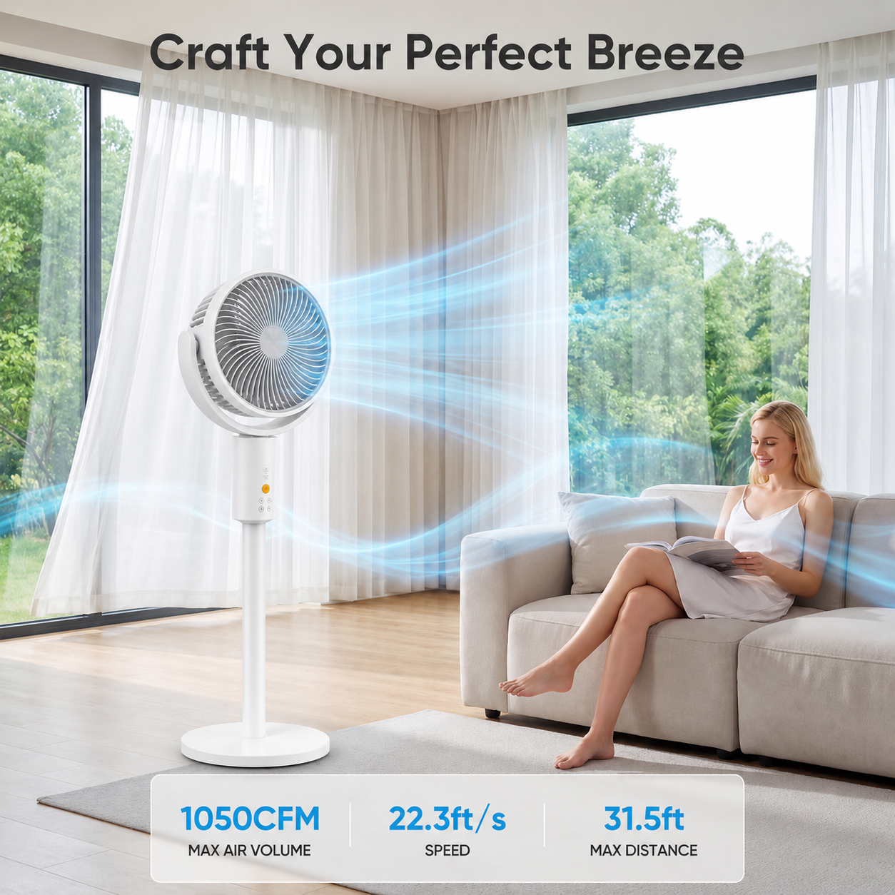 PureBreeze in a sunlit living room